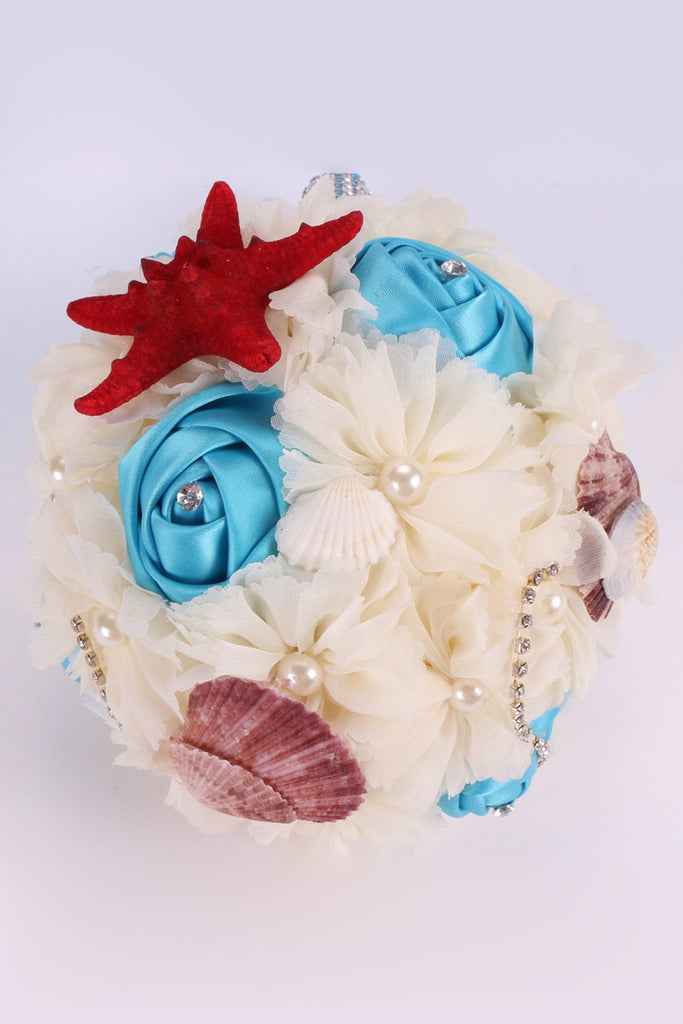 Round Satin / Starfish / Shell Bouquets de mariée