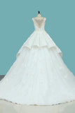 2024 Bateau Top qualité dentelle robe de bal robes de mariée train de la Cour