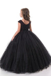 2024 Scoop Tulle With Beading Ball Gown Longueur de plancher Flower Girl Dresses