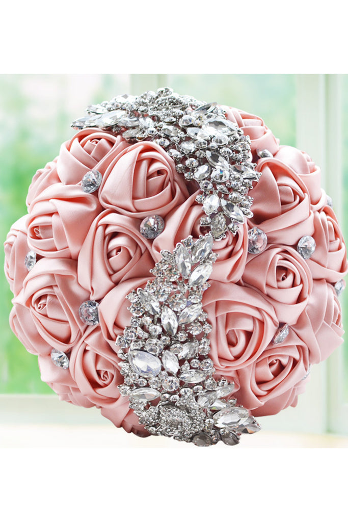 Rose ronde en satin de mariée Bouquets