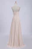 2024 Robes de bal à bas prix / Robes de bal / Bust corsage plissé Avec jupe en mousseline étage longueur robe de bal