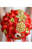 Attractive satin ronde / strass Bouquets de mariée