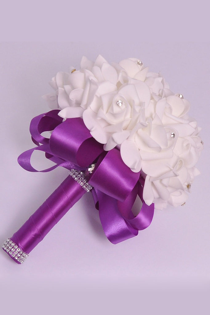 Attractive mousse ronde / Ruban Bouquets de mariée
