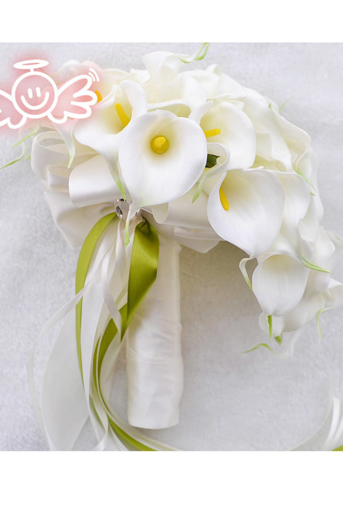 Bouquets de mariée en mousse douce/ruban/Bouquets de demoiselle d'honneur