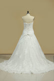 2024 Vintage Wedding Dresses sweetheart Une ligne Tulle Avec Applique les trains tribunal