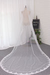 Lame à une seule couche Applique Edge 3.5 Meters Wedding Veil
