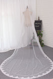 Lame à une seule couche Applique Edge 3.5 Meters Wedding Veil