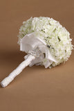 Wedding Bride Tenir Fleur Perle Tissu Bouquet de fleurs (26 * 19cm)