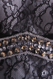 2024 Noir Mermaid Scoop robes de soirée dos ouvert à manches longues en tulle et dentelle avec des perles
