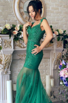 2024 Off The Shoulder Mermaid Prom Dresses With Applique Tulle Sweep Train