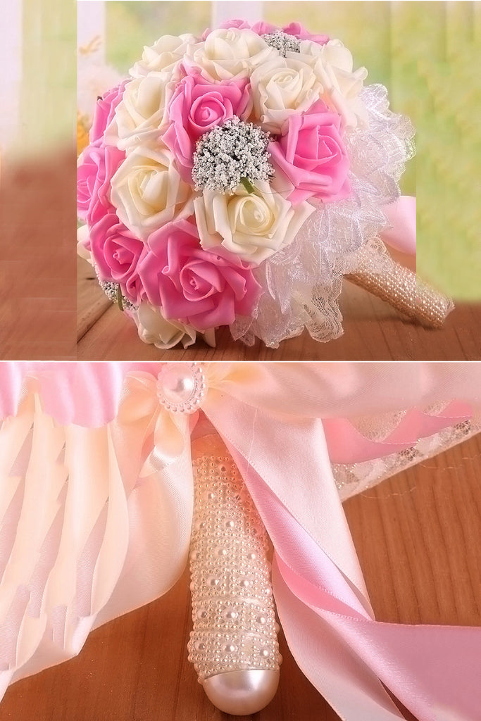 Graceful mousse ronde / Ruban Bouquets de mariée
