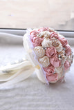 Élégant satin ronde / Ruban Bouquets de mariée