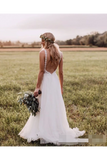 Robe de mariée de luxe en dentelle corsage tulle jupe avec une faible retour V robes de mariage minimalistes