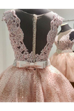Robe de bal robe de bal avec des perles, longueur de plancher robe de Quinceanera