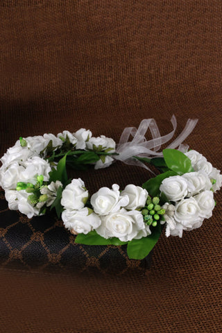 Wedding Flower Girl Head &amp; Wreath main avec de belles fleurs 2 Pieces