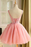 2024 A Line Scoop Homecoming Robes Tulle Avec Applique Et Perles