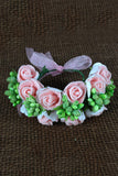 Wedding Flower Girl Head &amp; Wreath main avec de belles fleurs 2 Pieces