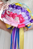 Colorful Satin Round Bouquets de mariée