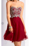 2024 Homecoming Robes A Line Sweetheart Tulle With Beading
