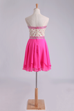 2024 robe de bal sweetheart une ligne avec Layered Jupe Bicolor Court / Mini